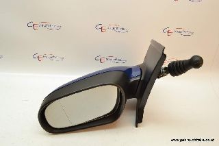 VW Fox 5Z 05-10 Mirror mirror mech. front left blue LL5M