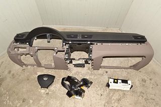 VW Passat 3C 05-10 Dashboard Panel airbag set air bag Black/Brown