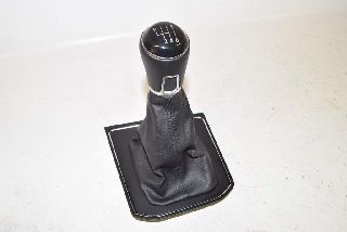 VW Touran 5T 15- Shift Knob 6-speed black leather synthetic leather