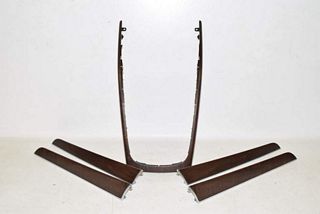 Audi A5 8T 12- Trim strip door + center console SET ash grain brown natural