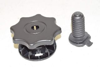 VW Polo 6C 14- Spare wheel attachment screw, black, 2 pieces