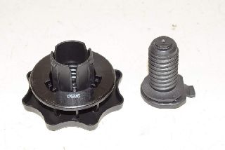 Audi A5 8F 09-12 Screw for spare wheel attachment black 2 pieces ORIGINAL