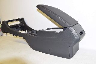 VW Jetta 7 17 18- Center console trim cover + center armrest imitation leather black ORIGINAL