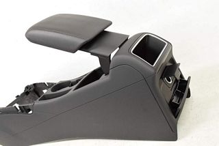 Audi A5 8T 12- Center console panel cover + armrest FAUX LEATHER black SET