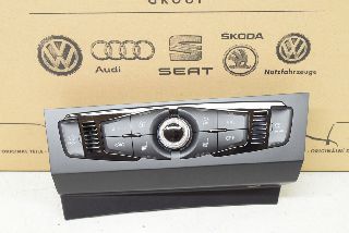 Audi Q5 8R 13- Air conditioning controls for seat heating Climatronic display unit, glossy chrome, black
