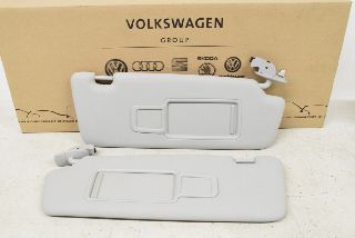 Audi A5 8T 07-12 Sun visor with mirror left + right for lighting moon silver FT9 ORIGINAL