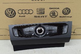 Audi A4 8K B8 12-15 Air conditioning controls for seat heating Climatronic display unit, glossy chrome, black