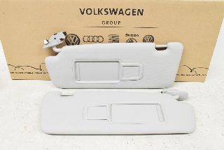 Audi A5 8T 07-12 Sun visor with mirror right + left in the SET moon silver FT9 ORIGINAL