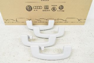 VW Golf 7 Var 14- Handle retaining bracket SET 2x front 2x rear pearl gray Y20 ORIGINAL